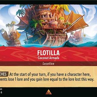 Disney Lorcana: Azurite Sea RARE Flotilla - Coconut Armada #135/204