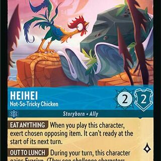 Disney Lorcana: Azurite Sea UNCOMMON Heihei - Not So Tricky Chicken #146/204