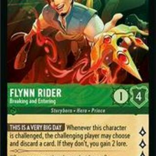 Disney Lorcana: Reign Of Jafar SUPER RARE Flynn Rider - Breaking And Entering #102/204
