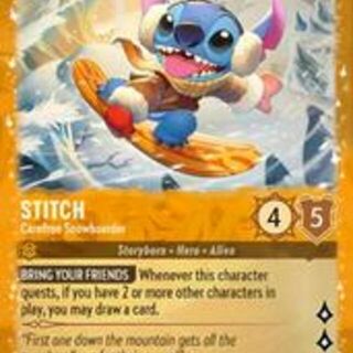 Disney Lorcana: Winterspell PROMO Stitch - Carefree Snowboarder #42/P3