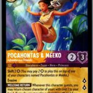 Disney Lorcana: Attack Of The Vine LEGENDARY Pocahontas & Meeko - Adventurous Friends #27/204