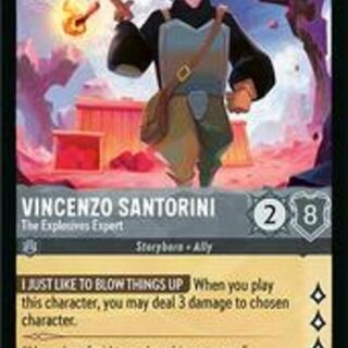 Disney Lorcana: Reign Of Jafar RARE FOIL Vincenzo Santorini - The Explosives Expert #197/204