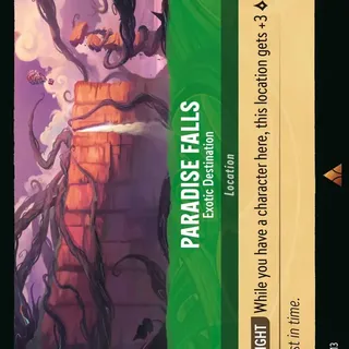Disney Lorcana: Attack Of The Vine RARE Paradise Falls - Exotic Destination #108/204