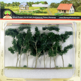JTT 95617 JTT Scenery WOODS EDGE TREES Green, 3" to 3.5", HO-scale, 9/pk
