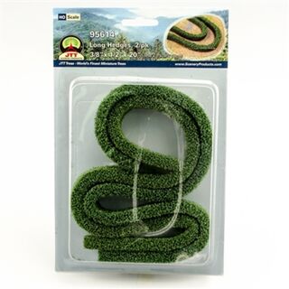 JTT 95614 JTT Scenery LONG HEDGES 3/8"x 1/2"x 20", HO-scale, 2/pk
