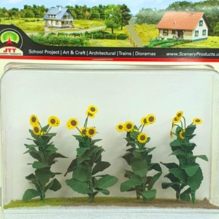 JTT 95651 JTT Scenery Sunflowers 7.5cm (3") (8pk)