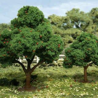 JTT 92140 JTT Scenery Fruit Tree - Apple Tree O-scale 4"- 5" / 10.16-12.7cm (Pack of 2)