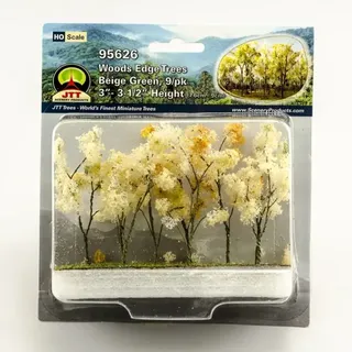 JTT 95626 JTT Scenery Wood Edge Trees Beige Green (9pcs)