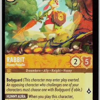 Disney Lorcana: Attack Of The Vine UNCOMMON Rabbit - Hunny Paladin #5/207