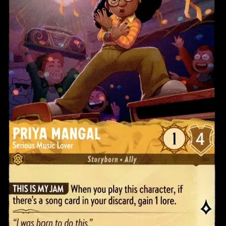 Disney Lorcana: Attack Of The Vine COMMON Priya Mangal - Serious Music Lover #8/207