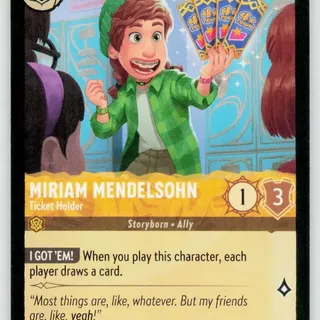 Disney Lorcana: Attack Of The Vine COMMON Miriam Mendelsohn - Ticket Holder #9/207