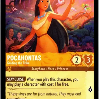 Disney Lorcana: Attack Of The Vine RARE Pocahontas - Guiding The Tribe #12/207