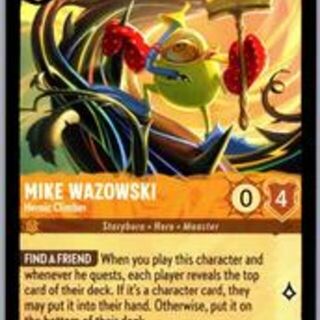 Disney Lorcana: Attack Of The Vine SUPER RARE Mike Wazowski - Heroic Climber #18/207