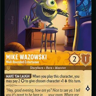 Disney Lorcana: Attack Of The Vine COMMON Mike Wazowski - Well Rounded Entertainer #21/207