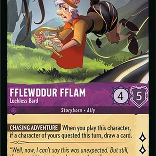 Disney Lorcana: Attack Of The Vine COMMON Fflewddur Fflam - Luckless Bard #38/207