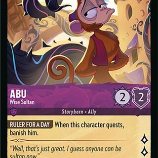 Disney Lorcana: Attack Of The Vine UNCOMMON Abu - Wise Sultan #43/207