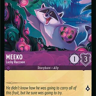 Disney Lorcana: Attack Of The Vine COMMON Meeko - Lucky Raccoon #47/207