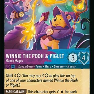 Disney Lorcana: Attack Of The Vine SUPER RARE Winnie The Pooh & Piglet - Hunny Mages #62/207
