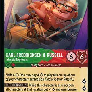 Disney Lorcana: Attack Of The Vine RARE Carl Fredricksen & Russell - Intrepid Explorers #98/207