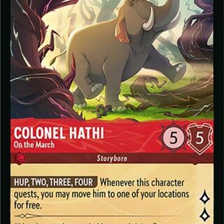Disney Lorcana: Attack Of The Vine COMMON FOIL Colonel Hathi - On The March #116/207