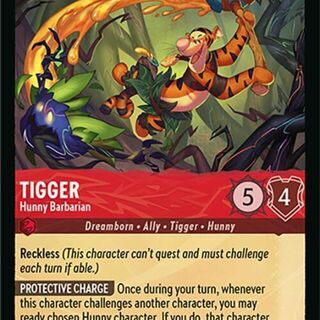 Disney Lorcana: Attack Of The Vine RARE Tigger - Hunny Barbarian #126/207
