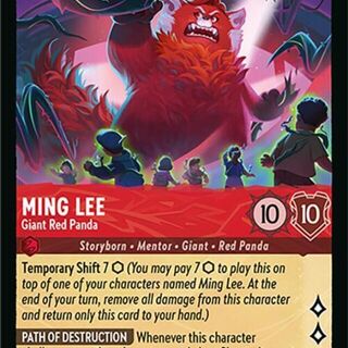 Disney Lorcana: Attack Of The Vine SUPER RARE Ming Lee - Giant Red Panda #129/207