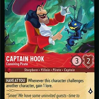 Disney Lorcana: Attack Of The Vine UNCOMMON FOIL Captain Hook - Conniving Pirate #130/207