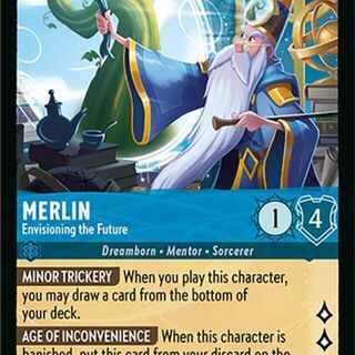 Disney Lorcana: Attack Of The Vine RARE Merlin - Envisioning The Future #146/207