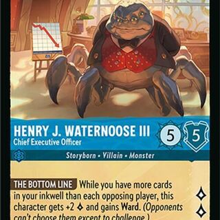 Disney Lorcana: Attack Of The Vine RARE Henry J Waternoose III - Chief Executive Officer #163/207