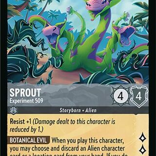 Disney Lorcana: Attack Of The Vine RARE Sprout - Experiment 509 #179/207