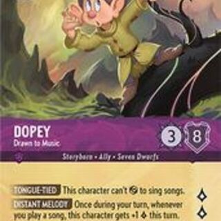 Disney Lorcana: Wilds Unknown UNCOMMON FOIL Dopey - Drawn To Music #38/204