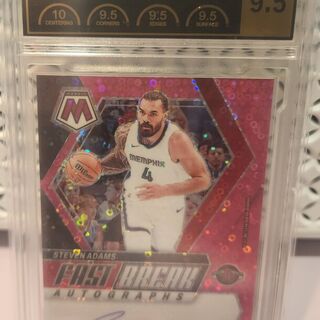 Steven Adams [Pink] #FB-ADA 2023 Panini Mosaic Autographs Fast Break PCG 9.5