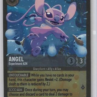 Disney Lorcana: Winterspell LEGENDARY FOIL Angel - Experiment 624 #191/204