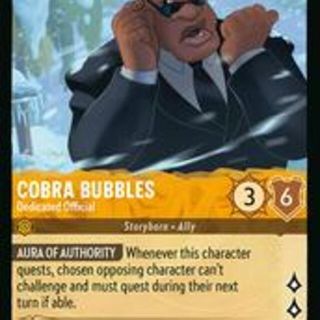 Disney Lorcana: Winterspell RARE Cobra Bubbles - Dedicated Official #14/204