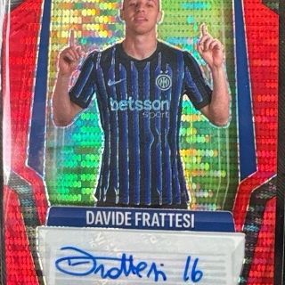 2025-26 Prizm FIFA Davide Frattesi Signatures Red Pulsar Prizm Auto #S-DF