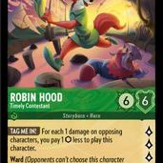 Disney Lorcana: Shimmering Skies RARE Robin Hood - Timely Contestant #69/204