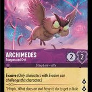 Disney Lorcana: Shimmering Skies COMMON FOIL Archimedes - Exasperated Owl #39/204
