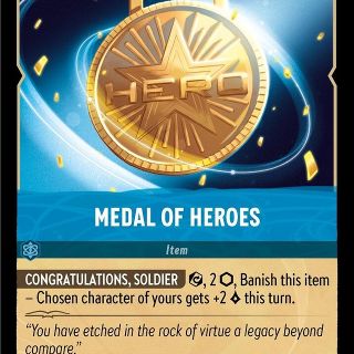 Disney Lorcana: Shimmering Skies COMMON FOIL Medal Of Heroes #165/204