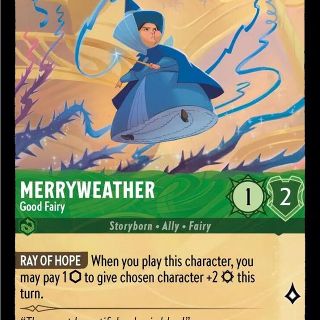 Disney Lorcana: Shimmering Skies COMMON FOIL Merryweather - Good Fairy #76/204