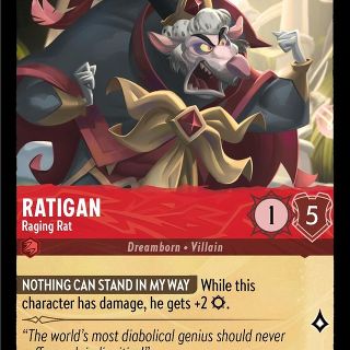 Disney Lorcana: Shimmering Skies COMMON Ratigan - Raging Rat #113/204