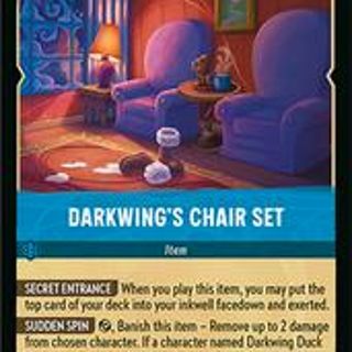 Disney Lorcana: Winterspell RARE Darkwing's Chair Set #168/204