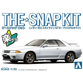 Nissan R32 Skyline GT-R # 14-B Crystal White Snap Kit - Aoshima 1/32