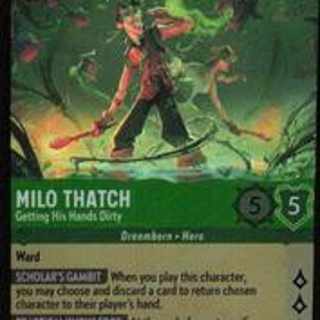 Disney Lorcana: Wilds Unknown SUPER RARE FOIL Milo Thatch - Getting His Hands Dirty #82/204