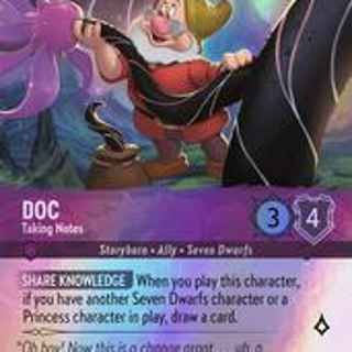 Disney Lorcana: Wilds Unknown EPIC HOLO Doc - Taking Notes #210/204