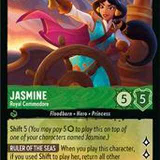 Disney Lorcana: Azurite Sea LEGENDARY FOIL Jasmine - Royal Commodore #84/204