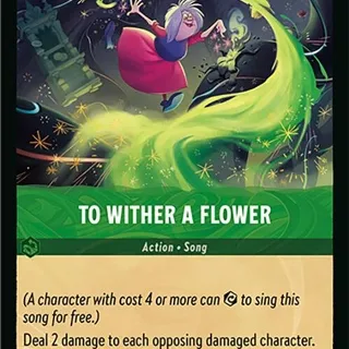 Disney Lorcana: Attack Of The Vine RARE To Wither A Flower #101/207